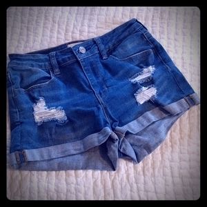 Pacsun distressed denim shorts, size 27